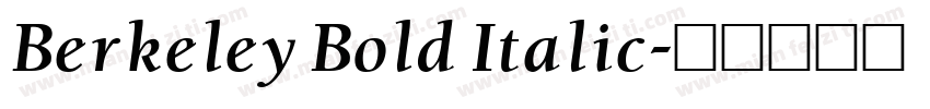Berkeley Bold Italic字体转换